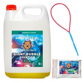 Bubble Brothers Bubble Refill Bottle 5L Bubble Liquid Giant Soap Bubble Machine Bubble Solution for Stable Bubbles Large Bubble Solution