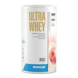 Maxler Ultra Whey Protein - 23 g Protein per Serving - Pure Whey Protein Powder - Whey Protein Concentrate, Whey Protein Isolate, Whey Protein Hydrolysate - With BCAA - Strawberry Milkshake - 300 g