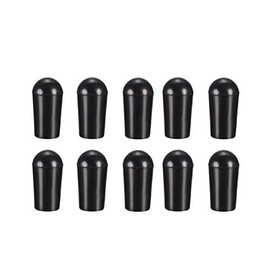 uxcell M4 Switch Tip Knob Cap Plastic Replacement for 3 Way Toggle Pickup Selector Black 10pcs