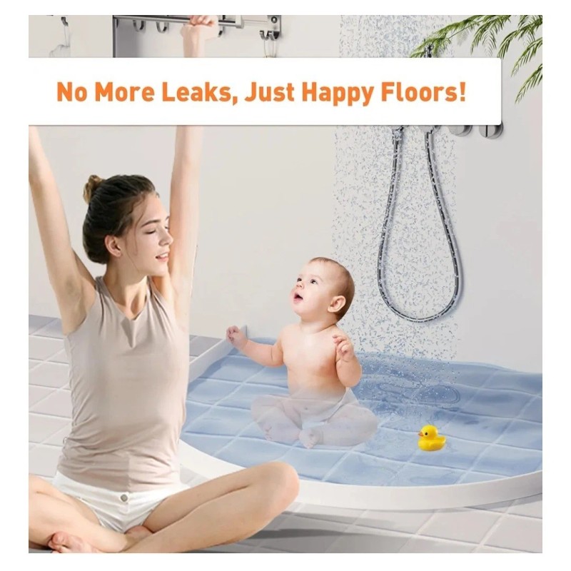 Yisuipu 3.2" High Shower Threshold Water Dam 67 Inch Collapsible