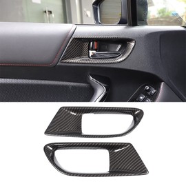 KELEIMAI Car Accessories Fit for Subaru BRZ Toyota 86 2012-2020 Inner Door Handle Cover Trim ( Carbon Fiber Style ) ABS 2 PCS