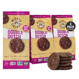 MIGHTYLICIOUS Vegan Chocolate Chip Cookies – Gluten-Free, Dairy-Free, Allergen Friendly, Egg-Free, Non-GMO, Kosher, Preservative-Free – Snack Option for a Guilt-Free Treat - 6.5 Oz (3 Pack)