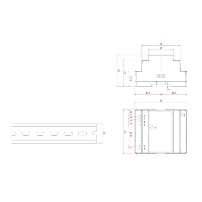 DIN Rail Power Supply DR Series Adjustable LED Switching for