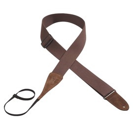 Levy's Leathers 2" Cotton Strap for Resonator Style Guitars with Headstock Loop and Tri-Glide Height Adjustment; Brown (MC8A-BRN)