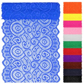Swpeet 5 Yard by 7" Breite Royal Blue Lace Stoff Stretch Elastic, Trim Lace Band, elastische Näh Trim Band für Kleidungsstück, Stirnbänder, Hochzeit Bouquet Herstellung DIY Handwerk