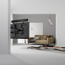 my wall Universal Soundbar Bracket HZ32-1L - Soundbar TV Mount for Screens up to 49 Inches, Space-saving, Tilt and Swivel, Maximum Load 15 kg, Mounting on Screen, VESA Compatible