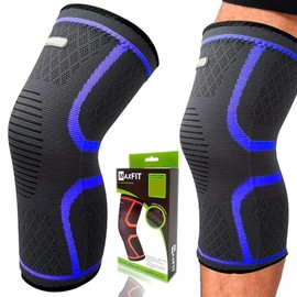 MAXFIT 2 rodilleras, rodillera deportiva, elástica, transpirable, antideslizantes, ideales rodilleras Gym, basquetbol, voleibol, crossfit, rodillera  