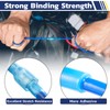 haisstronica 100pcs Blue Heat Shrink Female Spade Connectors,16-14 Gauge Insulated