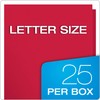 Oxford Two-Pocket Folders w/Fasteners, Red, Letter Size, 25 per Box