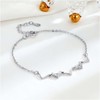 S925 Sterling Silver Heartbeat Wave Bracelet Geometric Wave Bling Fine