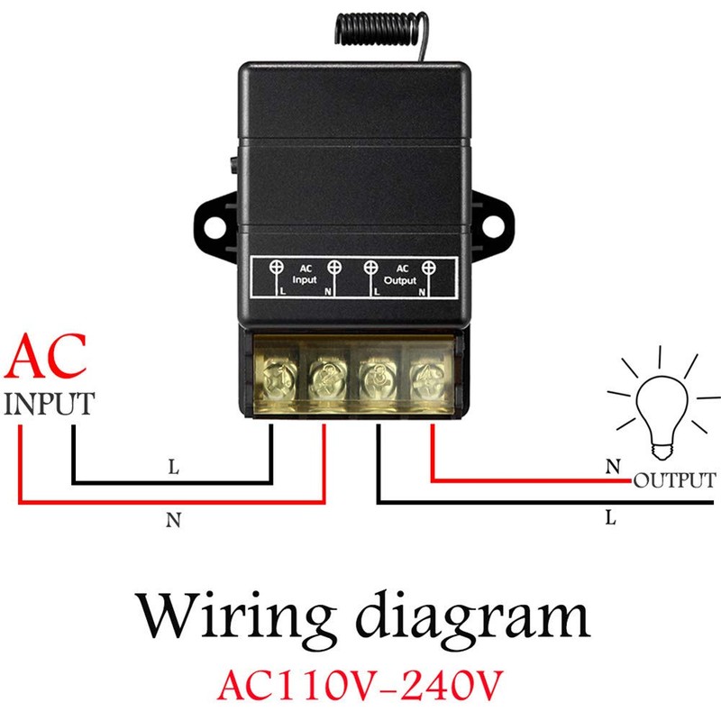 YETOR Wireless Remote Switch,220V/230V/240V /40A Relay Wireless RF Switch for