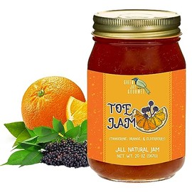 Green Jay Gourmet TOE Jam - All-Natural Fruit Jam - Tangerine, Orange & Elderberry Jam - Vegan, Gluten-free Fruit Jam - Contains No Preservatives - Elderberry & Orange Jam Made in USA - 20 Ounces