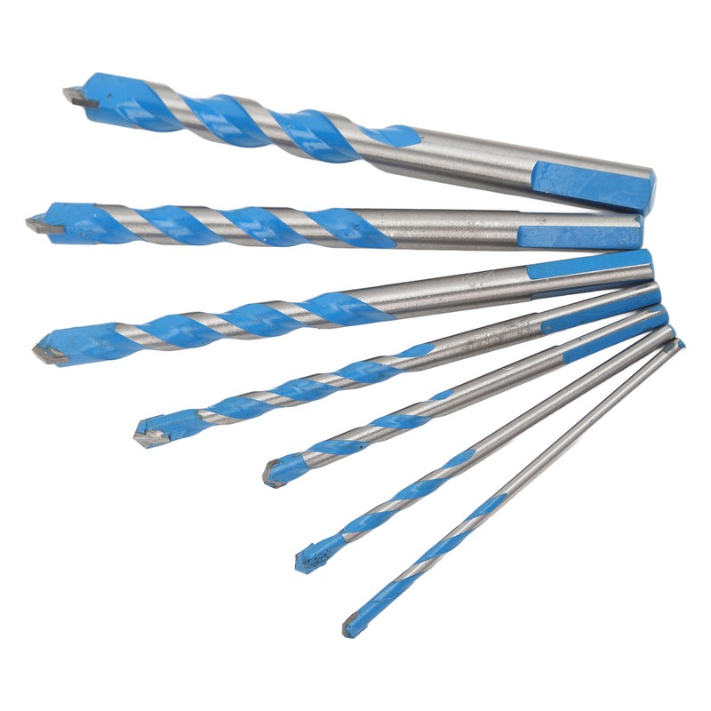 7PCS Carbide Drill Bits Straight Shank Spiral Drilling Bit Set