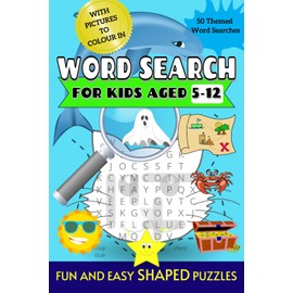 Shape Word Search For Kids Aged 5-12: 50 FUN and EASY THEMED puzzles