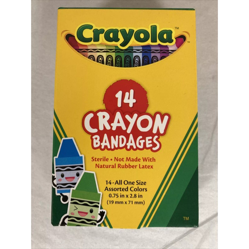 Crayola 2 Boxes Crayola Bandaids Bandages Crayon Shaped Kids 14
