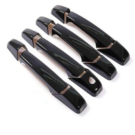 Overun Glossy Black Painted Side Door Handle Covers Overlay Designed for 2007-2013 Silverado Sirra Tahoe Avalanche Suburban Yukon XL Escalade