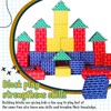 Junkin 48 Pcs Cardboard Building Blocks Extra Thick Jumbo Cardboard