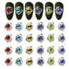 Devil Eye Nail Charms,24PCS 3D Alloy Nail Art Rhinestones Decoration