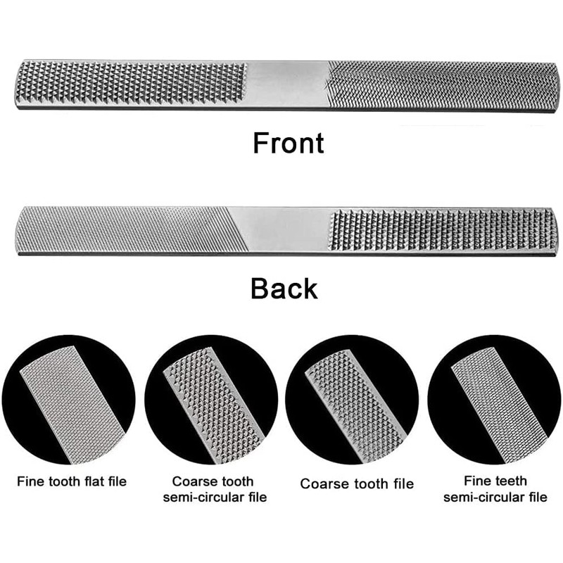 DONSTRAW Wood Rasp File 4 Way Premium Grade High Carbon