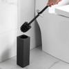 BGL Metal Toilet Brush Holder, Standing Black Toilet Brush, Square