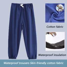 Yodilala TPU Waterproof and Leak-Proof Patient Care Pants,Reusable Incontinence Pants,Leak-Proof and Washable Urinary Incontinence Pants Suitable for Mobility Impaired(Blue, XL)