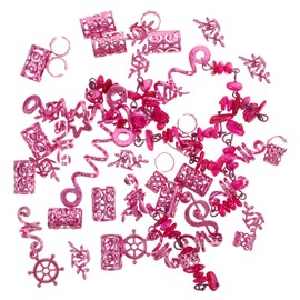 Healeved 39pcs Dreadlock Accessories for Men Women Natural Stone Beads Metal Spiral Cuff Clips for Braids Vibrant Hair Decorations for Festivals and Everyday Style