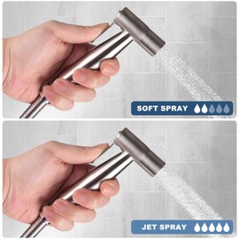 YuHuanNuoyu Bidet Sprayer,Handheld Toilet Bidet,Cloth Diaper Sprayer,47inch Hose for Feminine Wash Stainless Steel Brushed Nickel,Easy Install Toilet Attachment