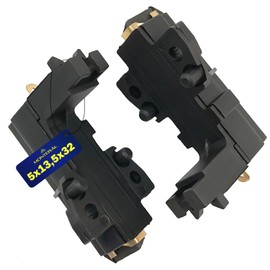 Pack of 2 Carbon Brushes for Electric Motor Washing Machine 5 x 13.5 x 32 mm 481236248004 C00194594 154070 215655 1236248004 ZN1500 50265479001 for Whirlpool Pool for Electrolux for the pool Aeg -