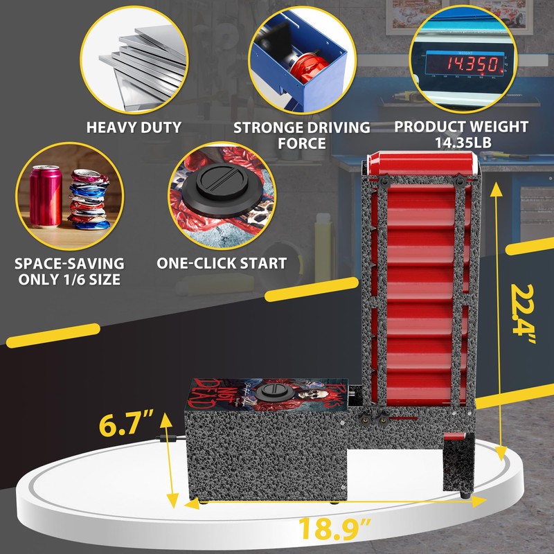 ATINY Electric Can Crusher with Hopper,Automatic Electric,Can Crushers Smashers for