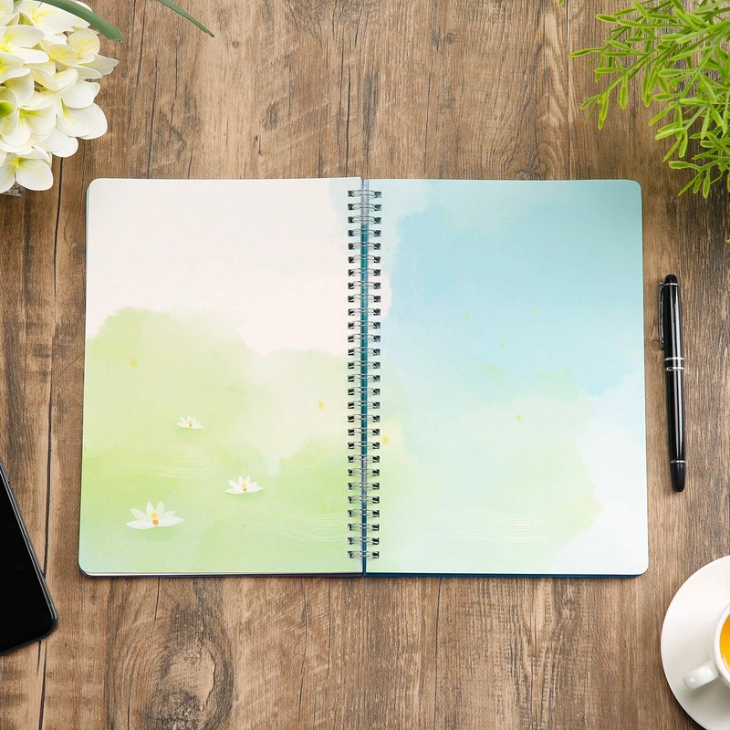 siixu Spiral Journals for Writing, Color Illustration Notebook With an