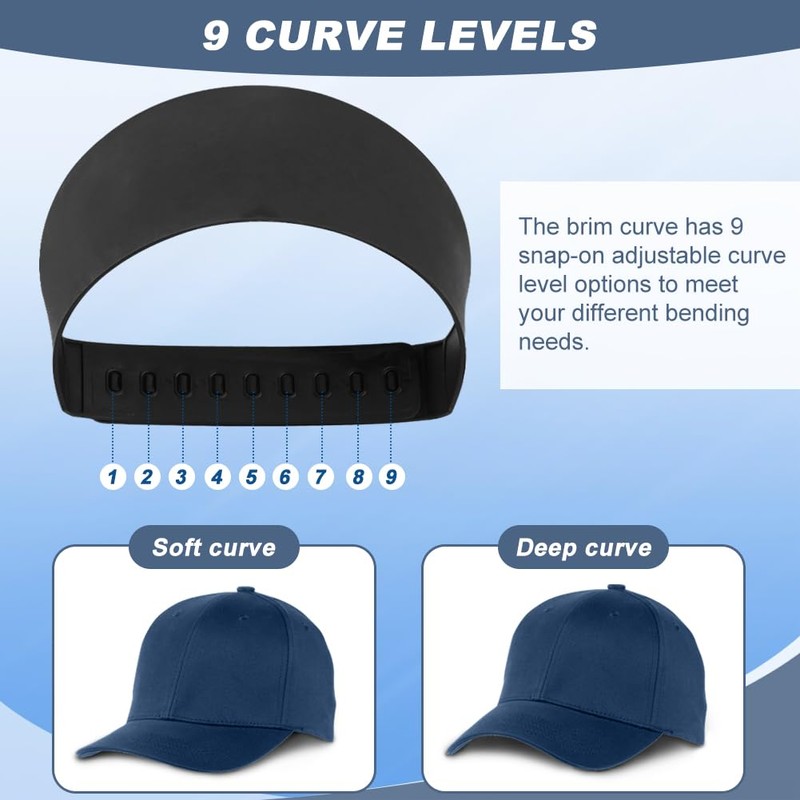 QOONESTL Hat Shaper Band, 1 Pack Hat Bending Strap, Snap-on