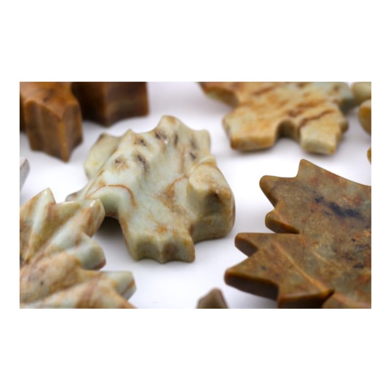 Maple Leaf Studiostone Creative Soapstone Sculpture Carving DIY Arts and