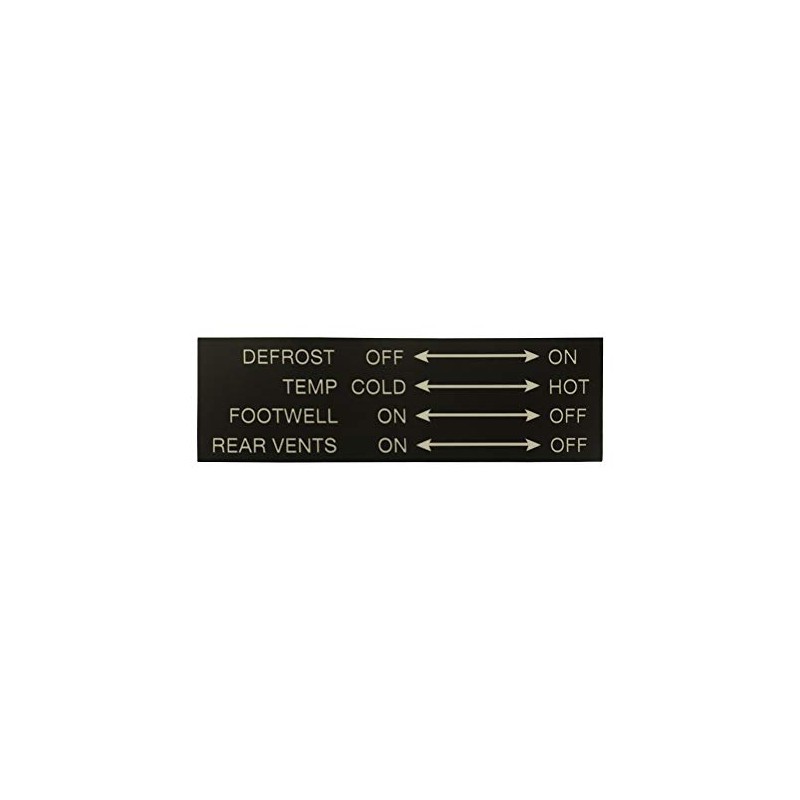 VANAGON Climate Control Label