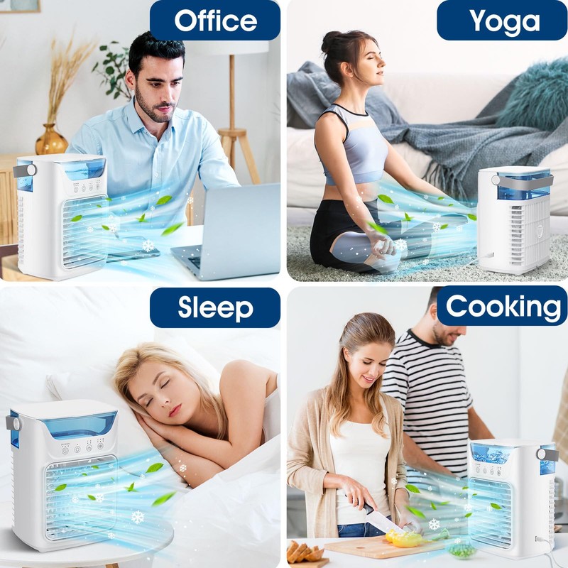 Portable Air Conditioner 3-in-1Mini Fan Cooler & Humidifier with 700