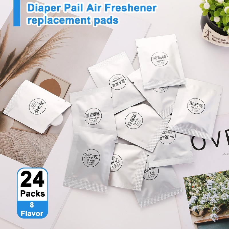 24 Pack Diaper Pail Air Freshener Pads Diaper Pail Deodorizer