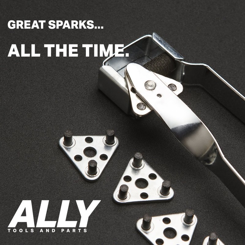 Ally Tools Triple Flint Striker with 9 Rotatable Triple Flints