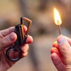 Match Bottle Opener Metal Keychain Multi Function Reusable Survival Lighter