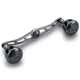 HEIGHTEN 5.1/4.7 inches (130/120 mm) Reel Handle with 1.3 inch (32 mm) Knob for Shimano Daiwa Abu Garcia Universal Bait Reel Wheel Series (Gunmetal) (529)