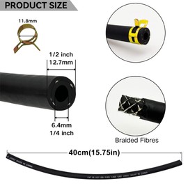 YGQ 791766 Fuel Line Compatible with Briggs and Stratton 691050 394302 798512 809499 with Fuel Shut Off Valve 698183 698180