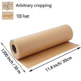 Kraft Paper Roll - Paper Roll Recyclable Wrapping Paper Perfect for Gift Wrapping,Craft, Arts,Packing (kraft)11.8” x 100'
