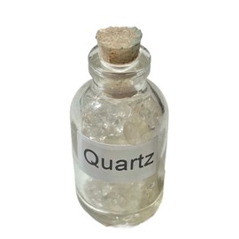  Crystal Clear Quartz Crystal Mini Gemstone Bottles, Many Different Crystals available! smb(Crystal Clear Quartz smb)