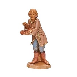 Fontanini by Roman Inc., Enzo The Jeweler, 5" Village Collection, Nativity Figure and Accessories, Hand Sculpted and Painted