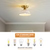 Vintage Ceramic Semi Flush Mount Ceiling Light - 2 Pack,