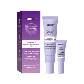 Facial Hair Removal Cream, Hair Removal Creams Kit, Gentle Painless Hair Removals, Calming Serum, Body & Face Hair Removers Cream for Women