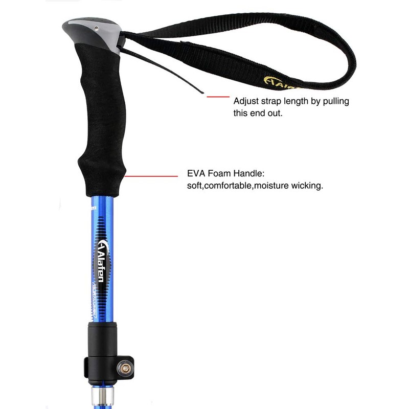 A ALAFEN Aluminum Collapsible Ultralight Travel Trekking Hiking Pole for