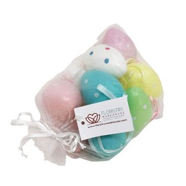 FloristryWarehouse Hanging Easter Eggs 6cm Pastel Polka Dot x 12