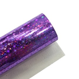 30cmx135cm Roll Colored Laser Holographic Star Faux Leather Leatherette Fabric Synthetic Leather for Diy Making Bag Shoes CraftsColor: XHT-42153-24