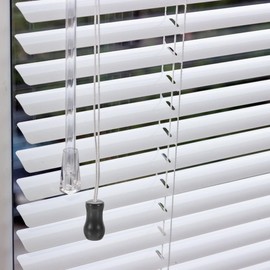 MAGICLULU 6Pcs Black Pvc Window Blind Cord Knobs - Easy Install Pull End Drops for Vertical Blinds, Home & Office Use