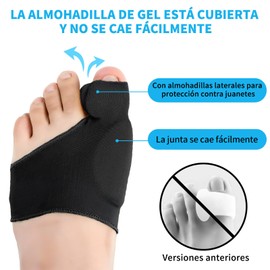 THBPMU Corrector de Juanetes， Bunion Corrector，Con Correa Elástica en el Talón y Junta de Junta Ancha,Calcetín de Compresión para Dedo Gordo del Pie，Tratamiento Hallux Valgus y Aliviar el Dolor del Juanete