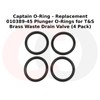 Captain O-Ring – Replacement Plunger O-Rings for 3-Tier Sink Drain,